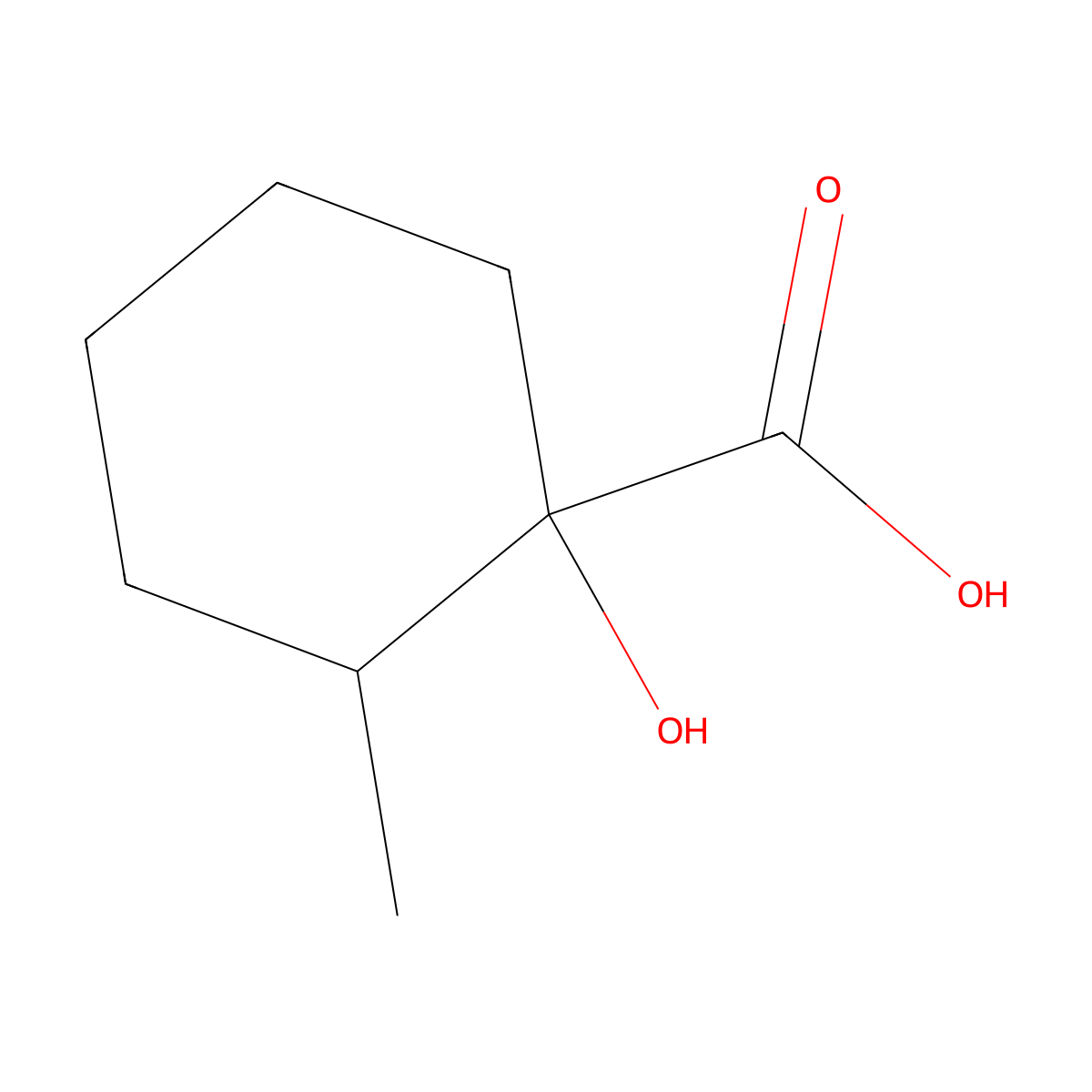1-Hydroxy-2-methylcyclohexanecarboxylic acid molecular structure, CAS 69687-19-0