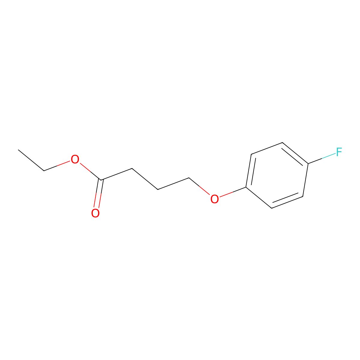 Ethyl 4-(4-fluorophenoxy)butanoate molecular structure, CAS 69687-96-3