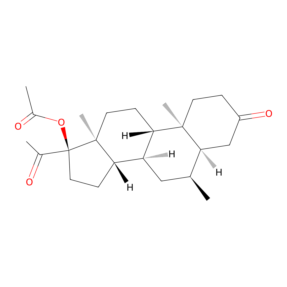 4,5-Dihydromedroxyprogesterone acetate molecular structure, CAS 69688-15-9
