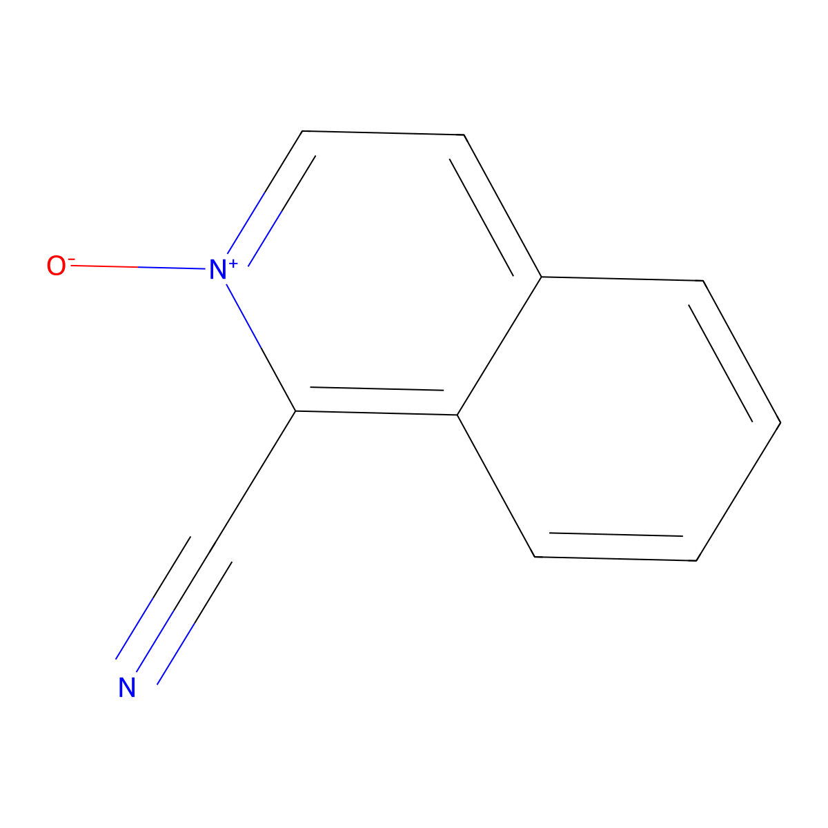 Isoquinaldonitrile, 2-oxide molecular structure, CAS 6969-11-5