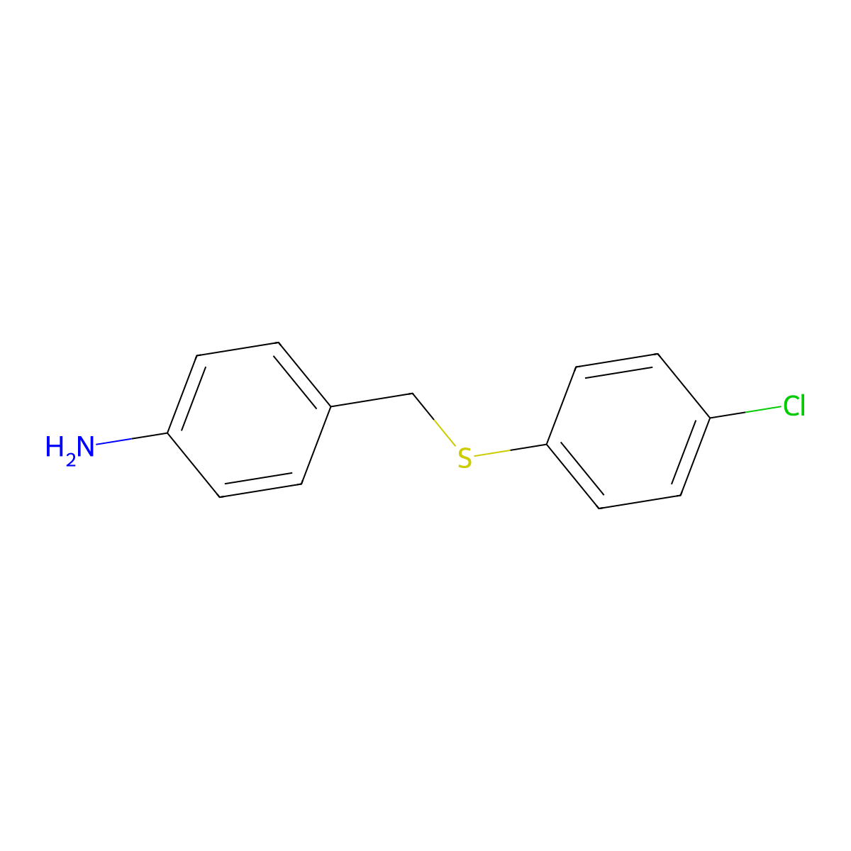 alpha-(p-Chlorophenylthio)-p-toluidine molecular structure, CAS 6969-14-8