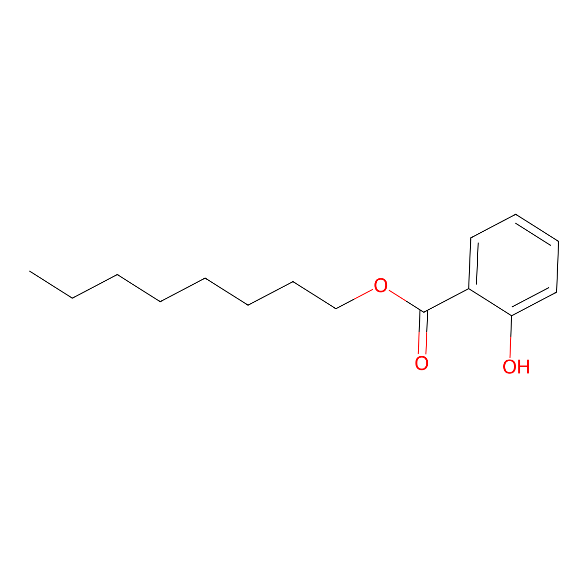 Benzoic acid, 2-hydroxy-, octyl ester molecular structure, CAS 6969-49-9