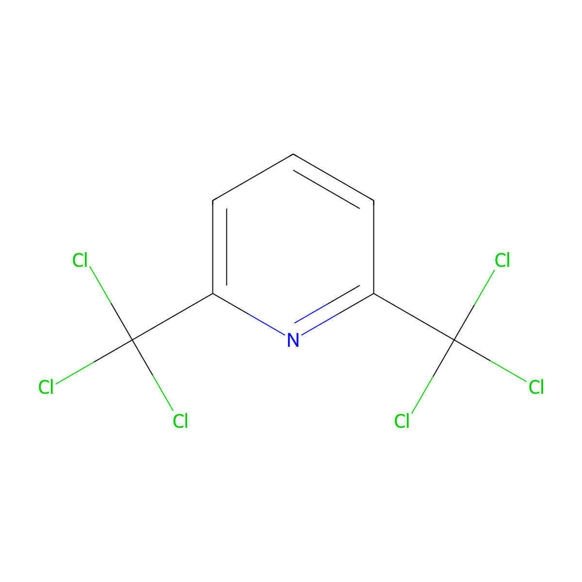 2,6-Bis(trichloromethyl)pyridine molecular structure, CAS 6969-51-3