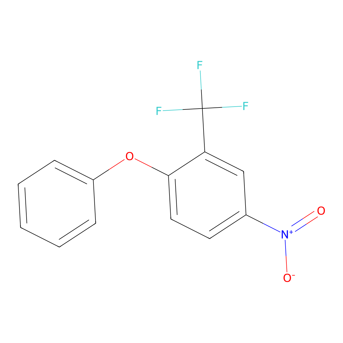 4-Nitro-1-phenoxy-2-(trifluoromethyl)benzene molecular structure, CAS 6969-95-5