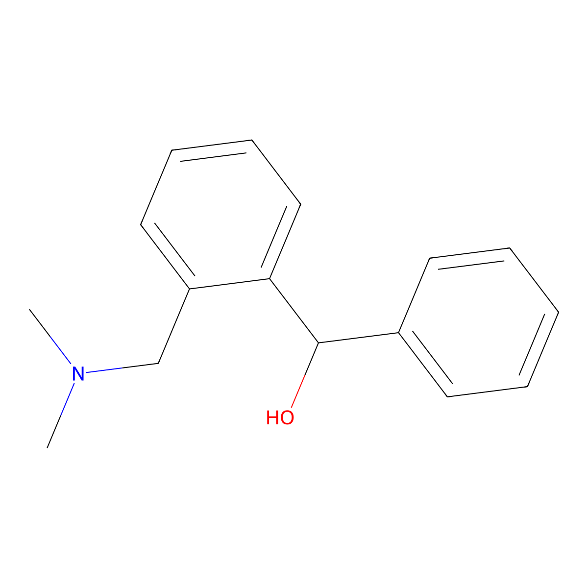 {2-[(Dimethylamino)methyl]phenyl}(phenyl)methanol molecular structure, CAS 6969-97-7