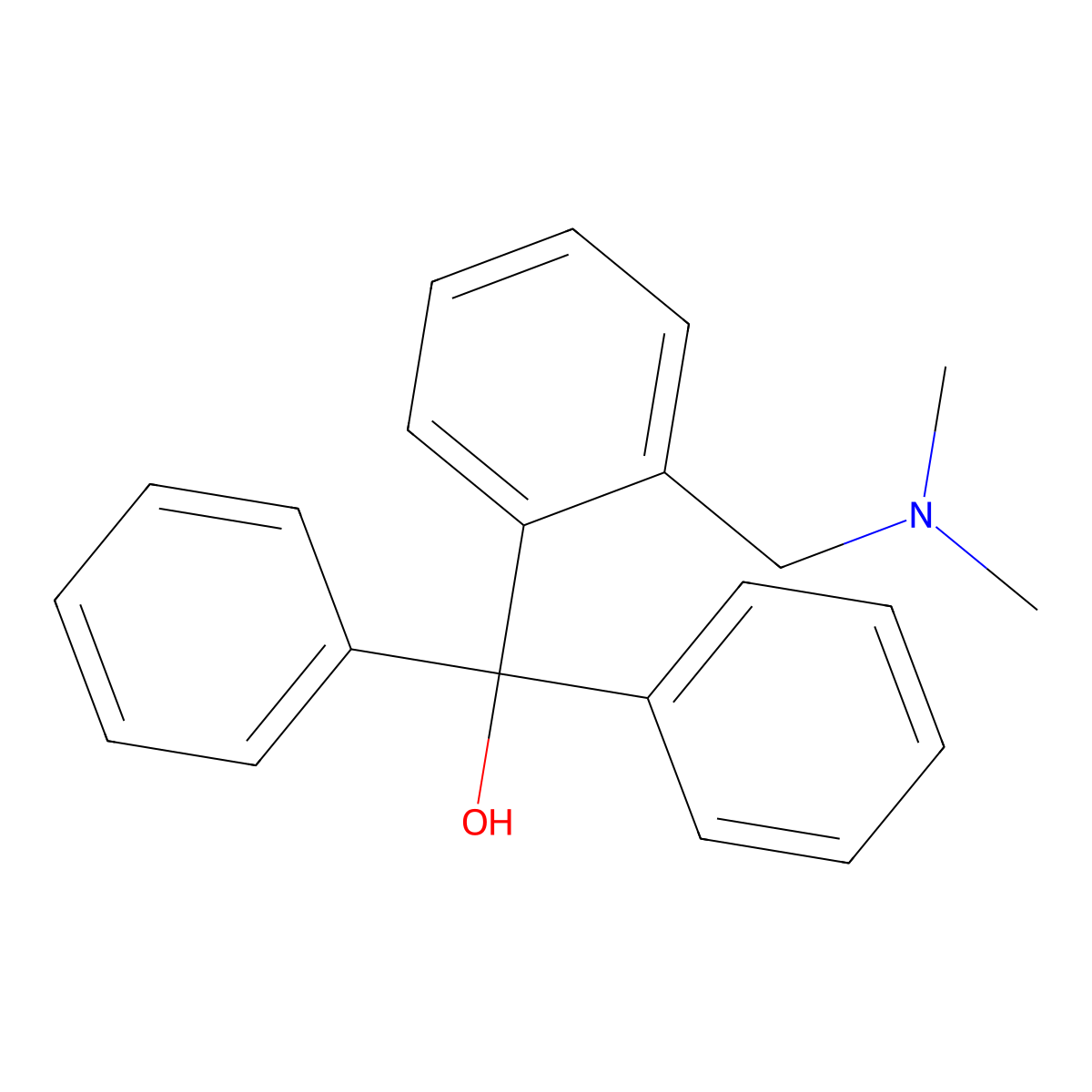 {2-[(Dimethylamino)methyl]phenyl}(diphenyl)methanol molecular structure, CAS 6969-98-8