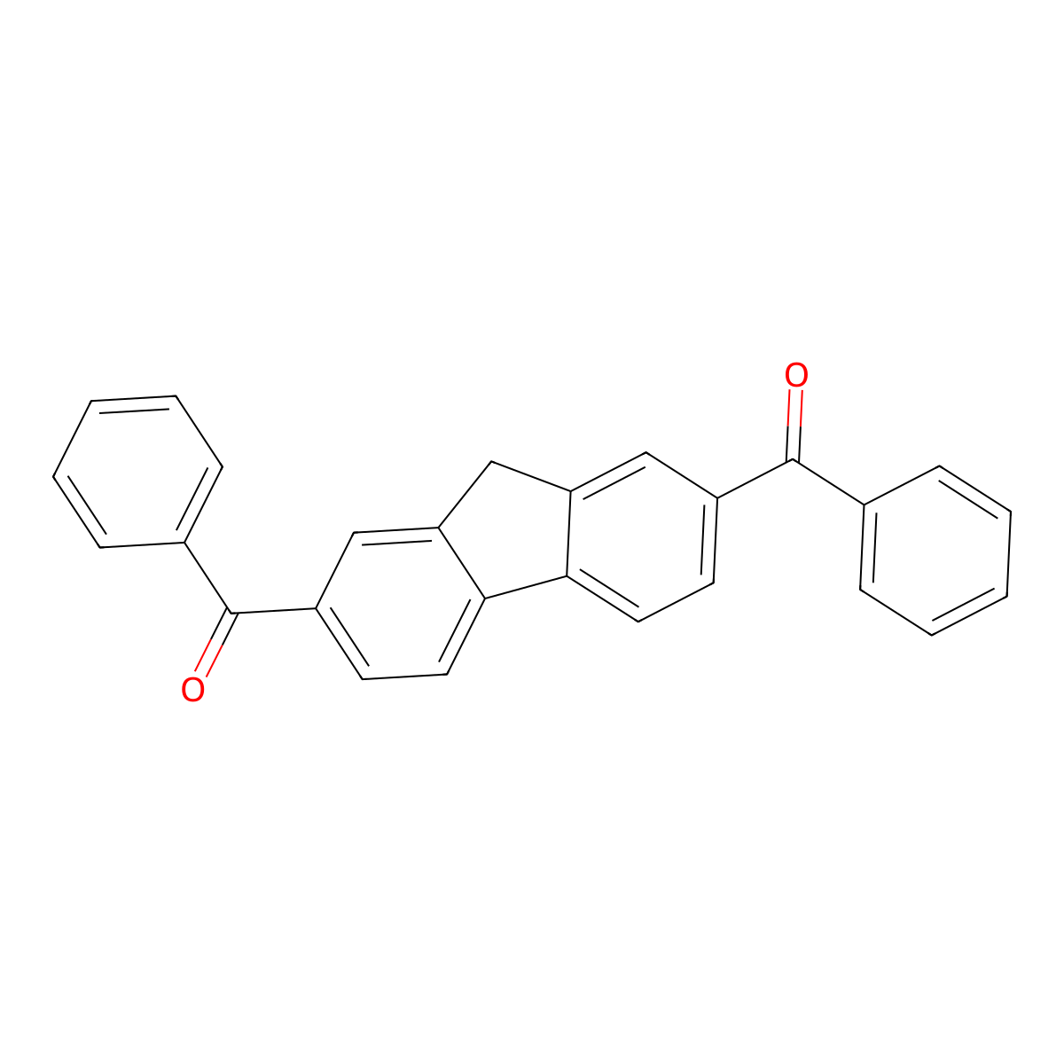 (9H-Fluorene-2,7-diyl)bis(phenylmethanone) molecular structure, CAS 69690-47-7