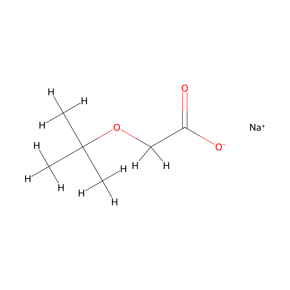 Sodium 2-(tert-butoxy)acetate molecular structure, CAS 69693-26-1
