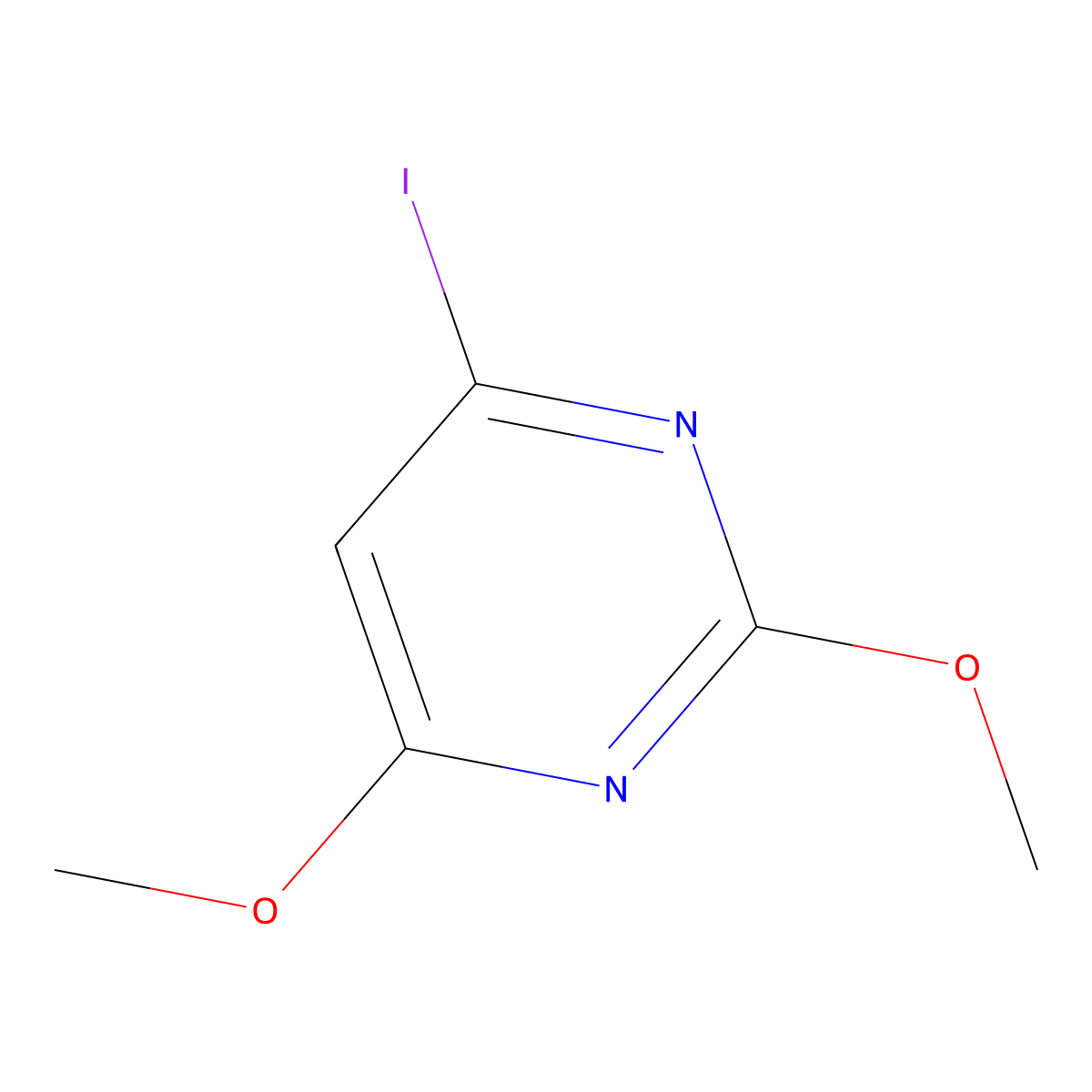 4-Iodo-2,6-dimethoxypyrimidine molecular structure, CAS 69696-44-2