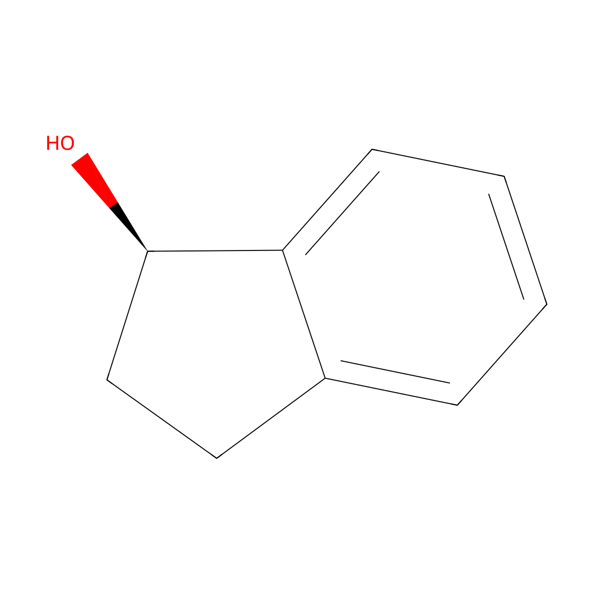 (1R)-2,3-dihydro-1H-inden-1-ol molecular structure, CAS 697-64-3