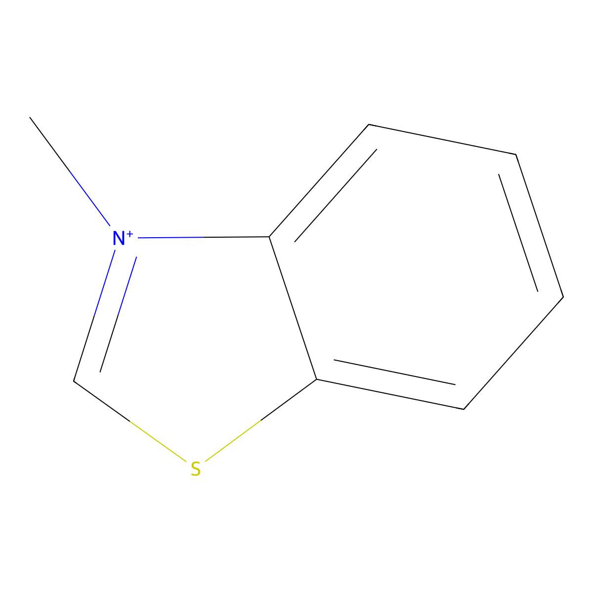 3-Methyl-1,3-benzothiazol-3-ium molecular structure, CAS 697-66-5