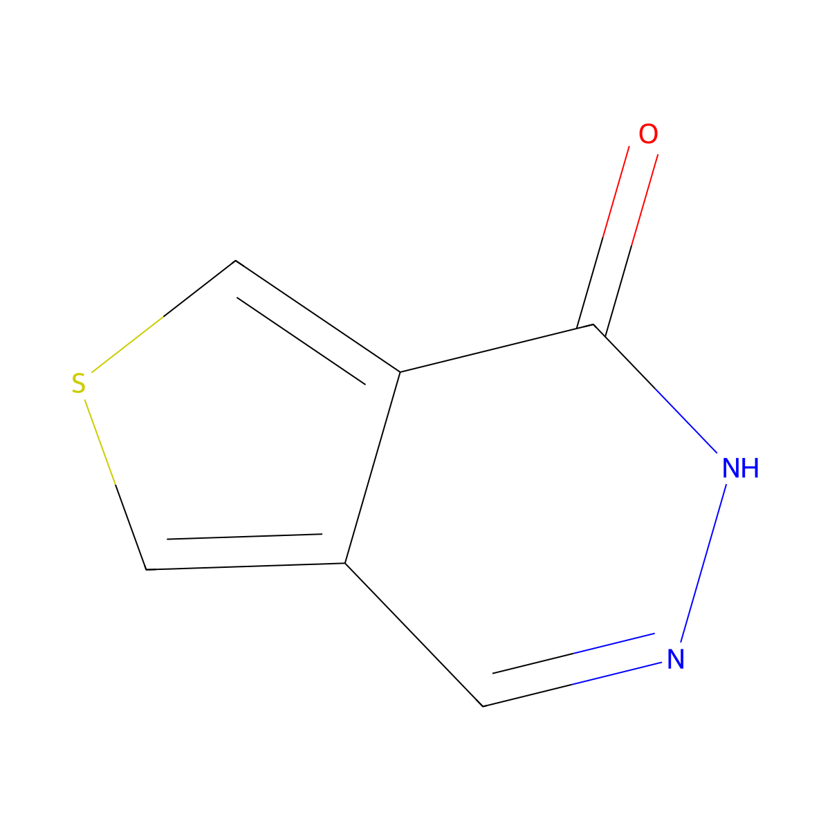 1H,2H-thieno[3,4-d]pyridazin-1-one molecular structure, CAS 697-67-6