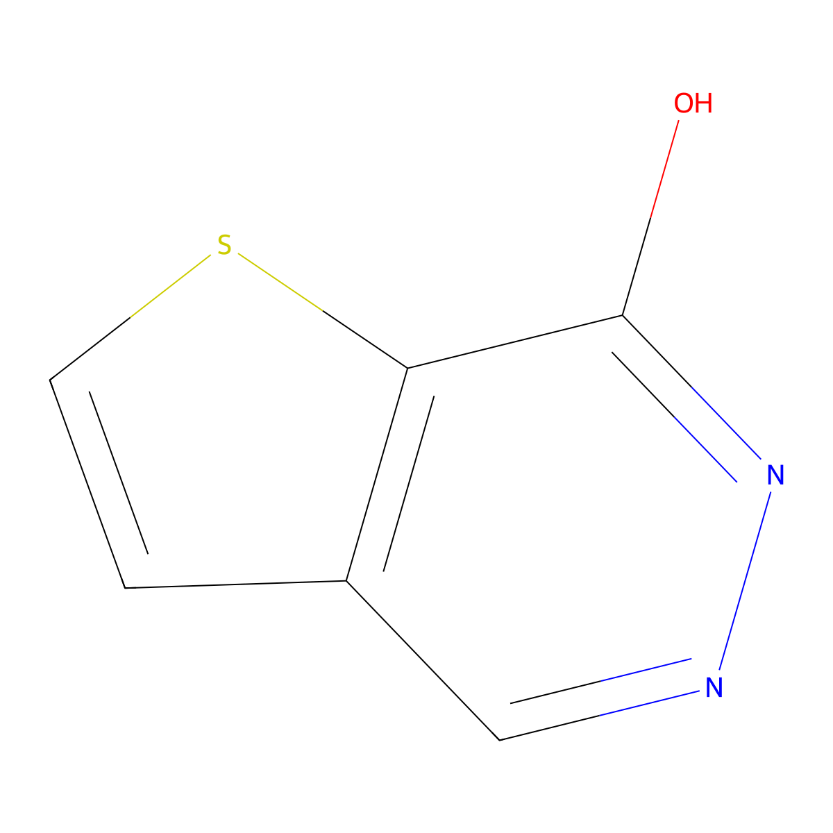 6H,7H-thieno(2,3-d)pyridazin-7-one molecular structure, CAS 697-72-3