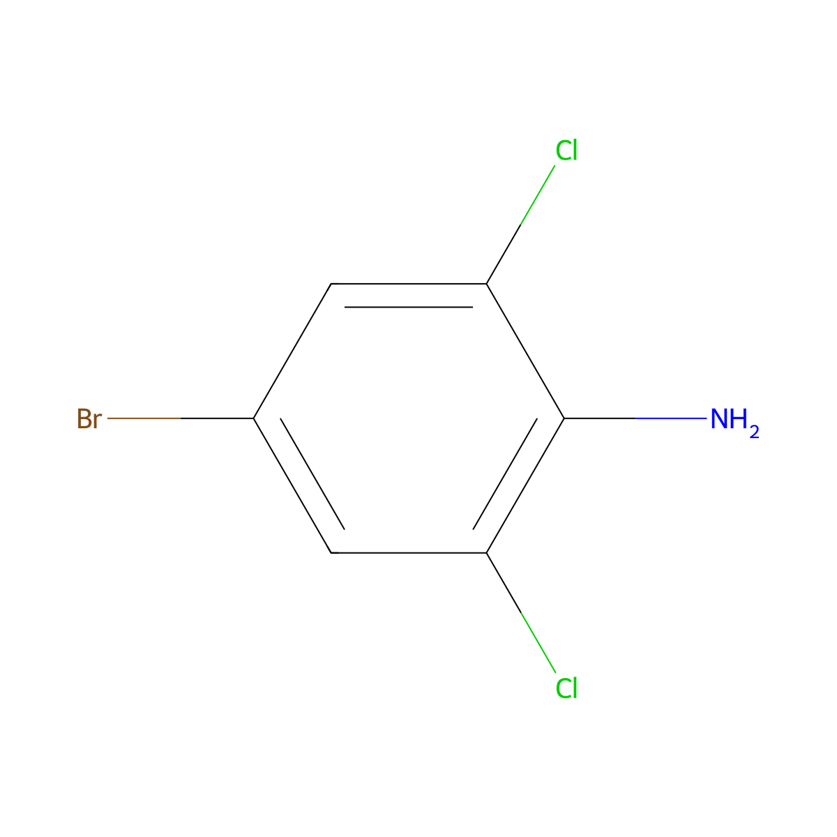 4-Bromo-2,6-dichloroaniline molecular structure, CAS 697-88-1