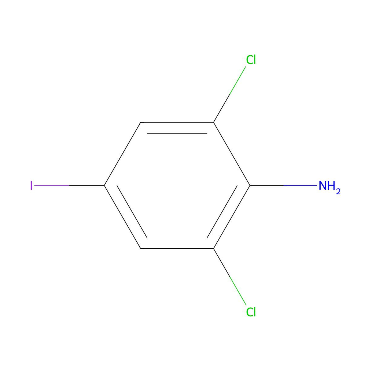 2,6-Dichloro-4-iodobenzenamine molecular structure, CAS 697-89-2