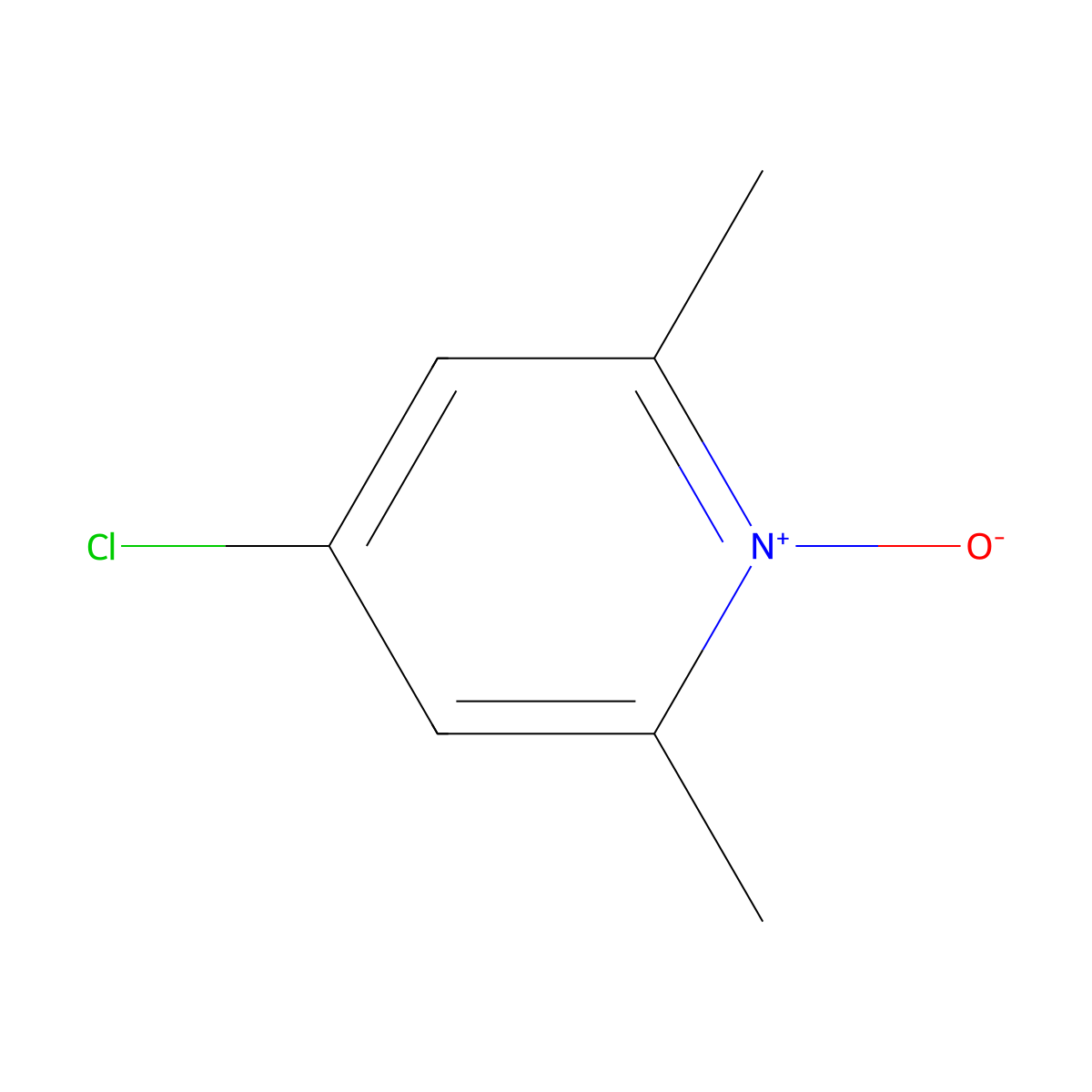 4-Chloro-2,6-dimethylpyridine 1-oxide molecular structure, CAS 697-92-7