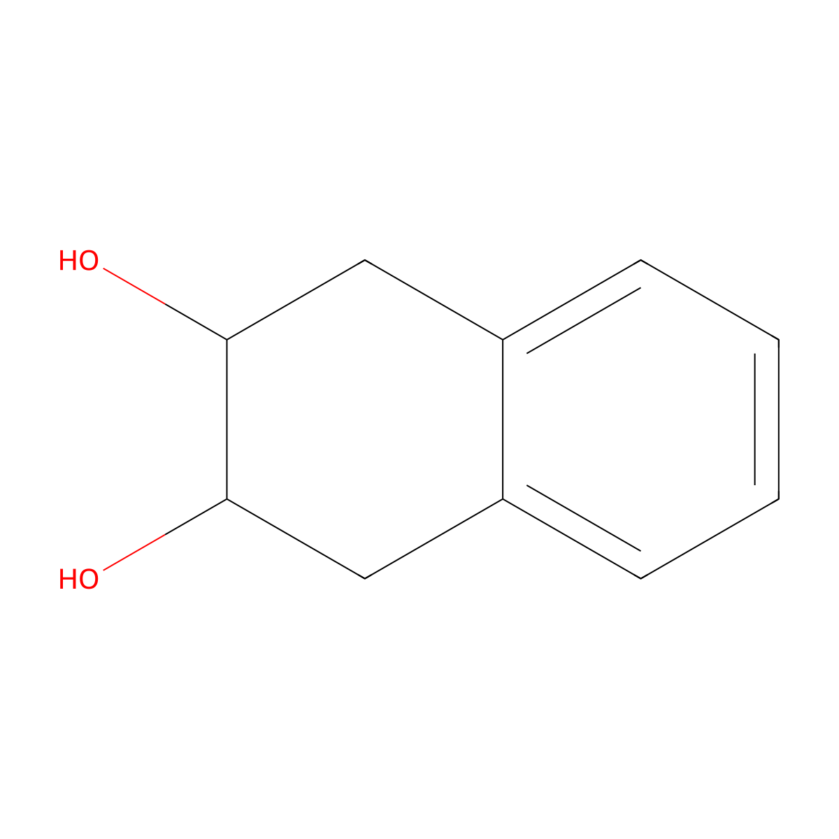 1,2,3,4-Tetrahydronaphthalene-2,3-diol molecular structure, CAS 6970-78-1