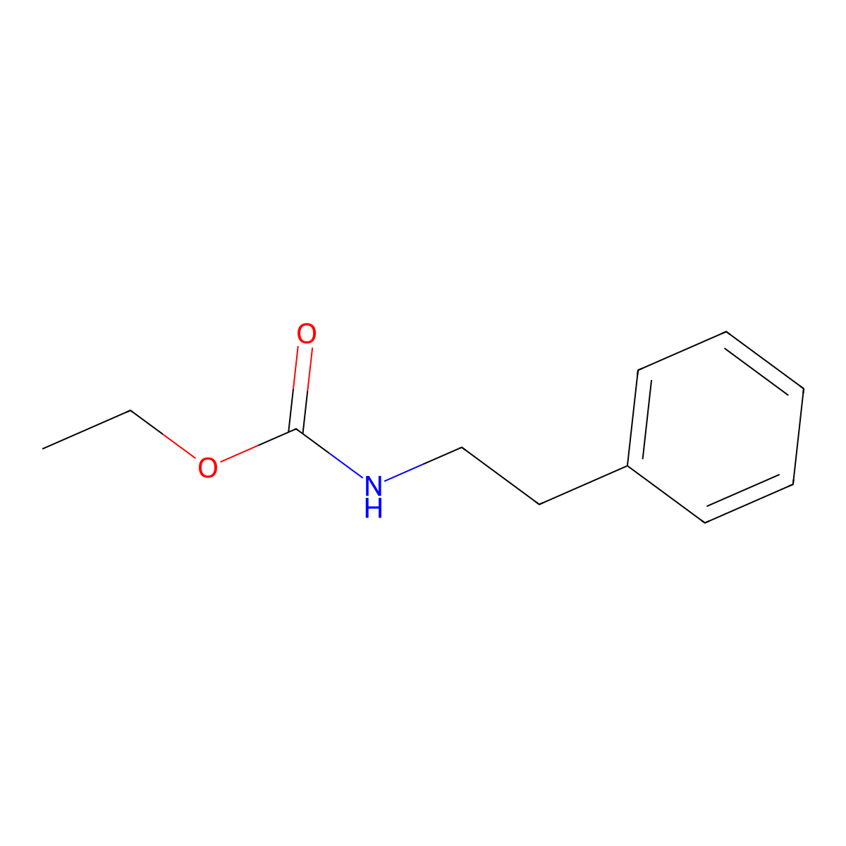 ethyl N-(2-phenylethyl)carbamate molecular structure, CAS 6970-83-8