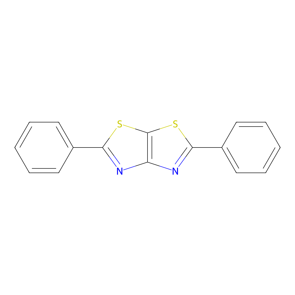 Thiazolo[4,5-d]thiazole, 2,5-diphenyl- molecular structure, CAS 6970-88-3