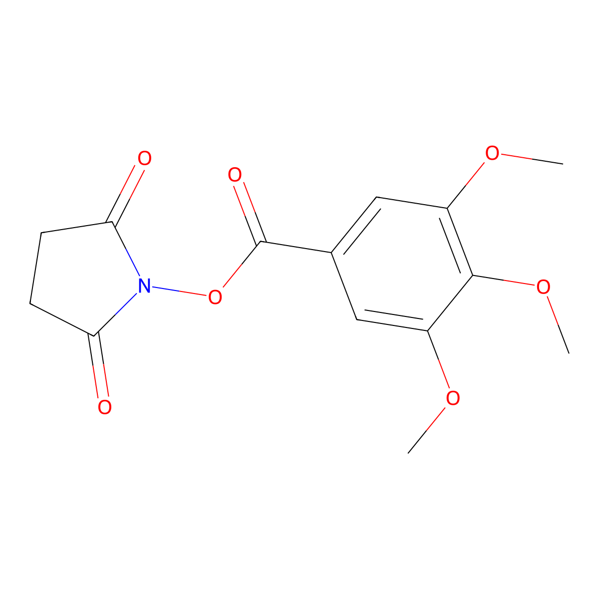 2,5-Dioxopyrrolidin-1-YL 3,4,5-trimethoxybenzoate molecular structure, CAS 69705-20-0