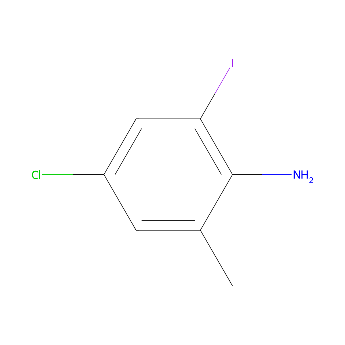 4-Chloro-2-iodo-6-methylaniline molecular structure, CAS 69705-29-9