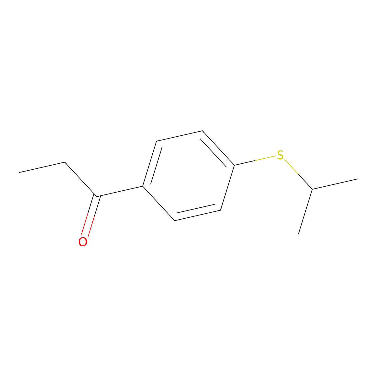 4'-(Isopropylthio)propiophenone molecular structure, CAS 69708-38-9