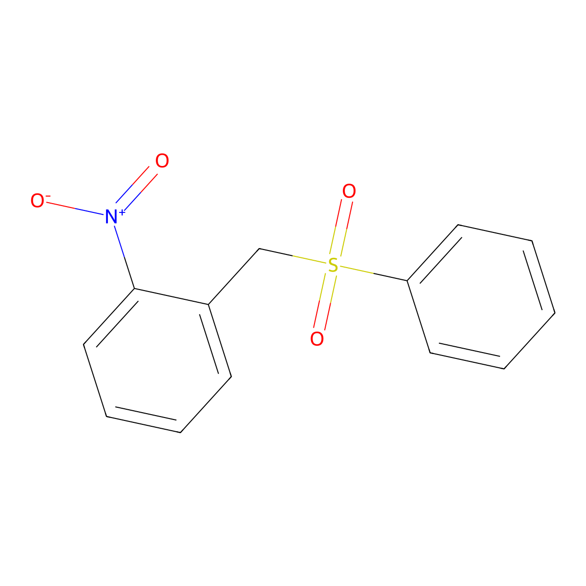 2-Nitrobenzyl phenyl sulfone molecular structure, CAS 69709-34-8