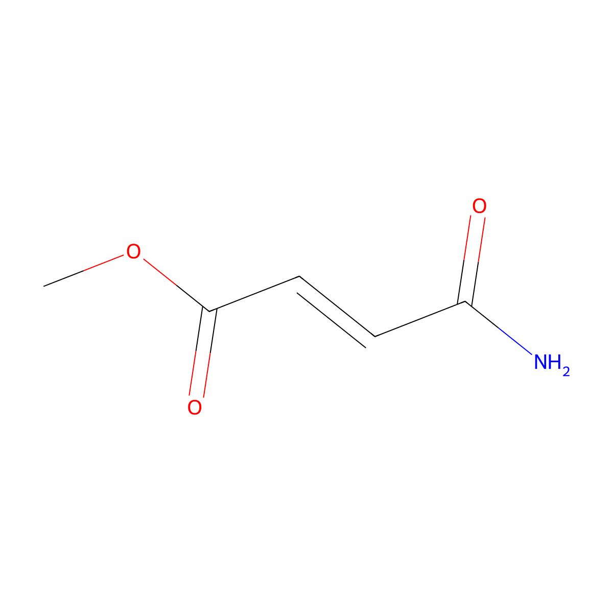 Methyl (2E)-4-amino-4-oxo-2-butenoate molecular structure, CAS 6971-10-4