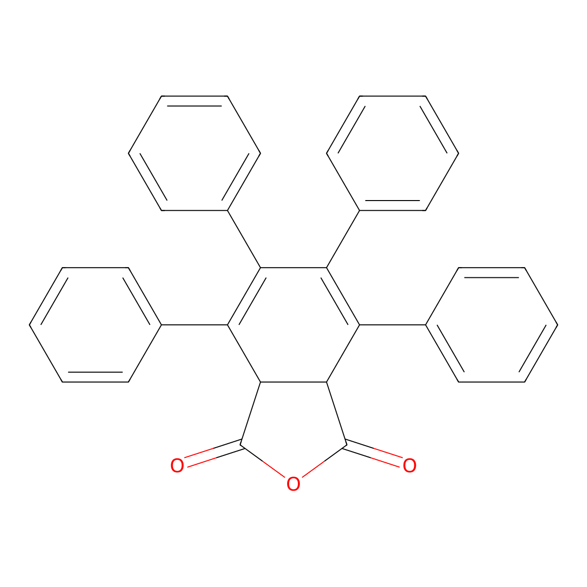 1,2-Dihydro-3,4,5,6-tetraphenylphthalic anhydride molecular structure, CAS 6971-41-1