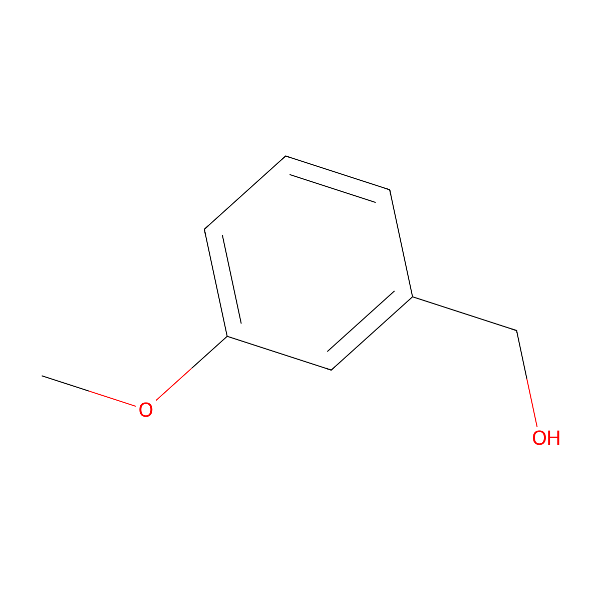 3-Methoxybenzyl alcohol molecular structure, CAS 6971-51-3