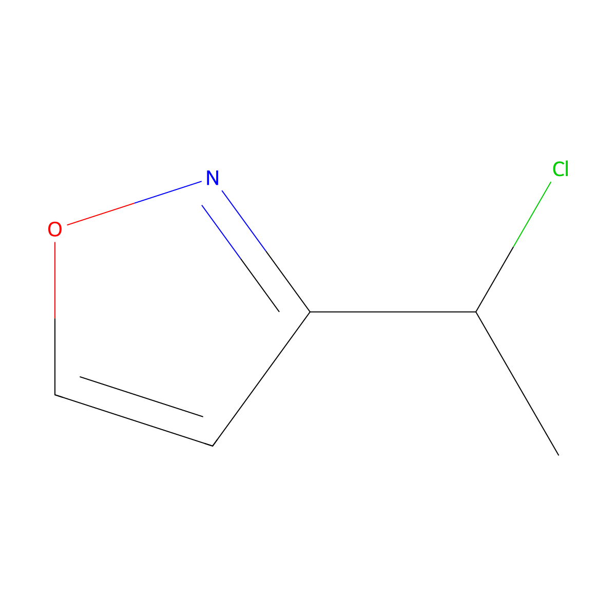 3-(1-Chloroethyl)isoxazole molecular structure, CAS 69711-46-2