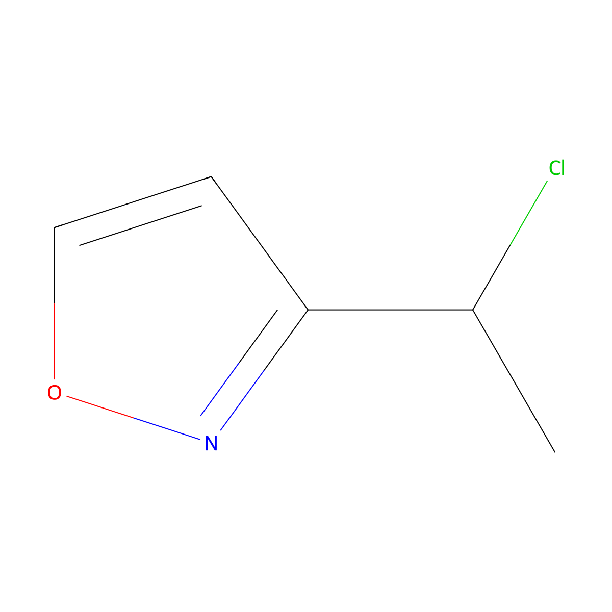 3-(1-Chloroethyl)isoxazole molecular structure, CAS 69711-46-2
