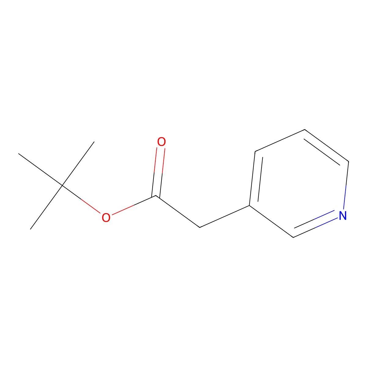Tert-butyl 2-(pyridin-3-yl)acetate molecular structure, CAS 69713-27-5