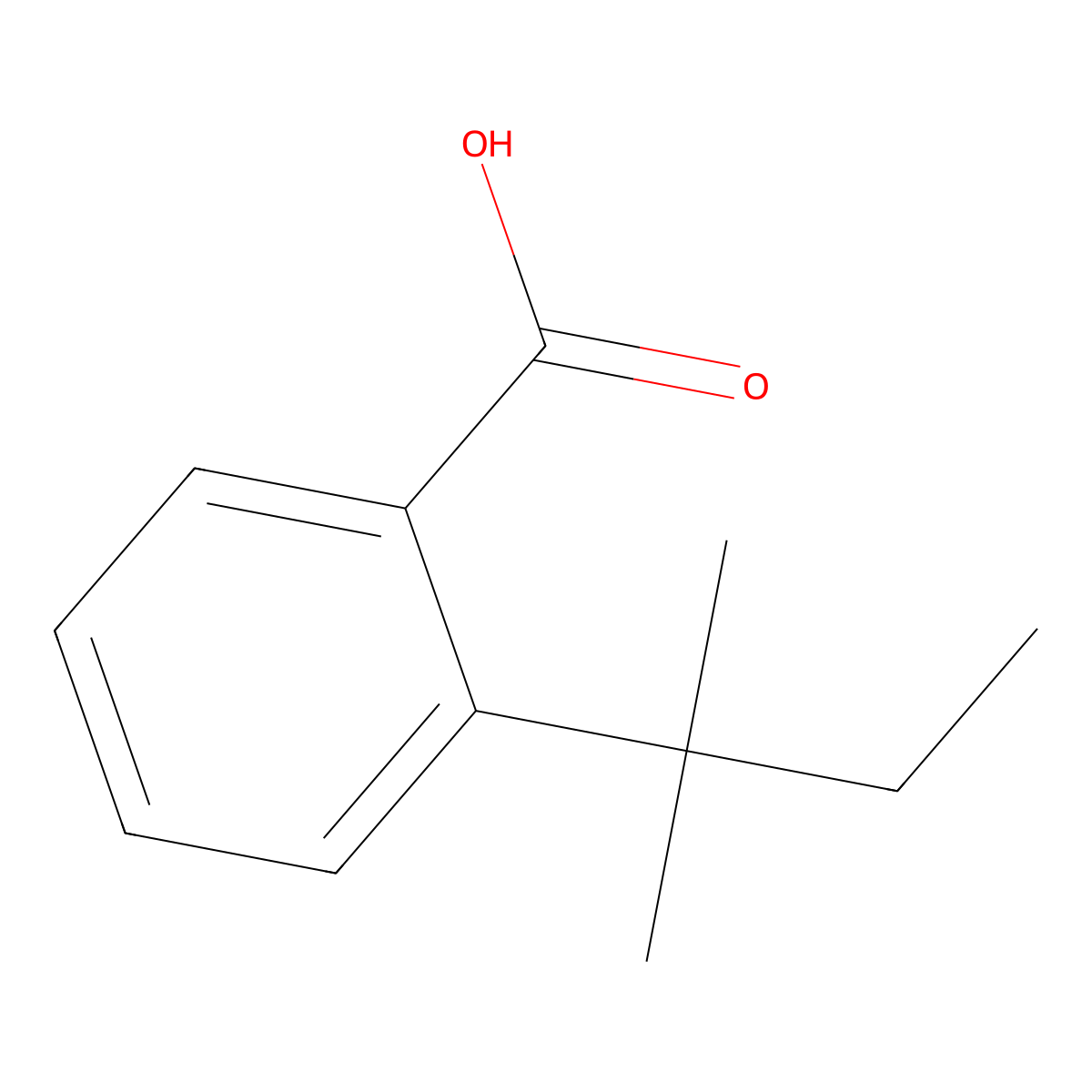 2-(2-Methylbutan-2-yl)benzoic acid molecular structure, CAS 69713-44-6