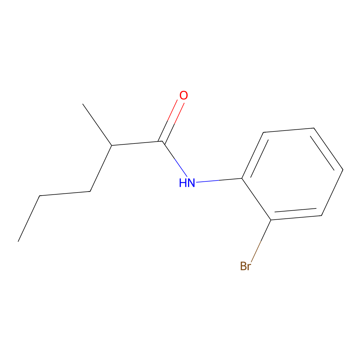 N-(2-bromophenyl)-2-methylpentanamide molecular structure, CAS 69714-31-4