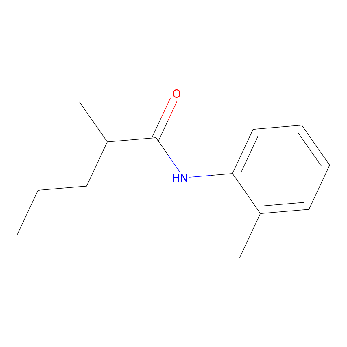2-methyl-N-(2-methylphenyl)pentanamide molecular structure, CAS 69714-86-9