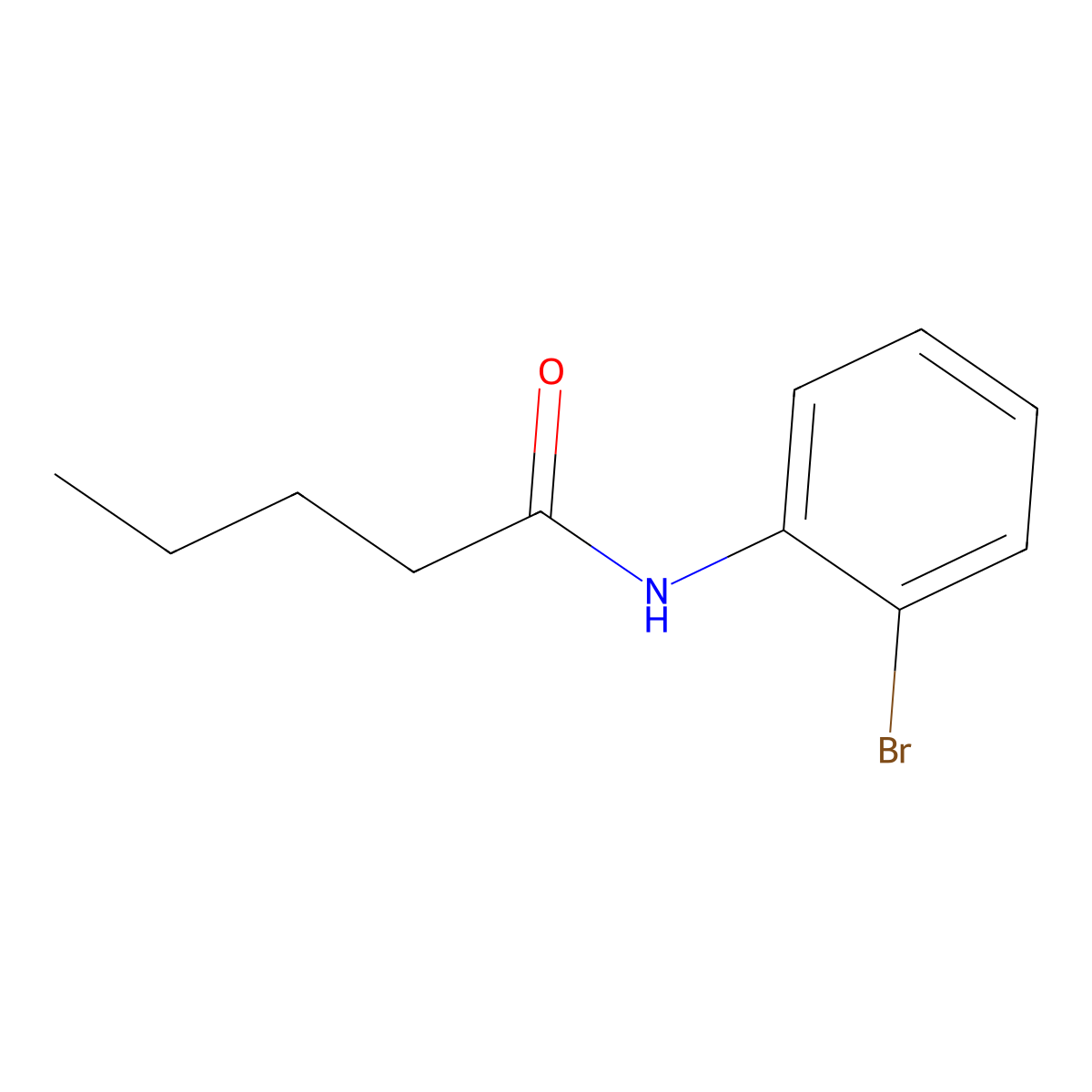 N-(2-bromophenyl)pentanamide molecular structure, CAS 69715-11-3