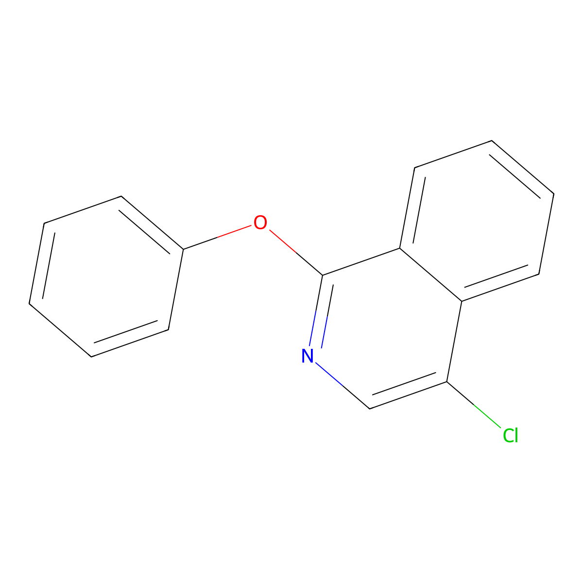 4-Chloro-1-isoquinolinyl phenyl ether molecular structure, CAS 69716-17-2