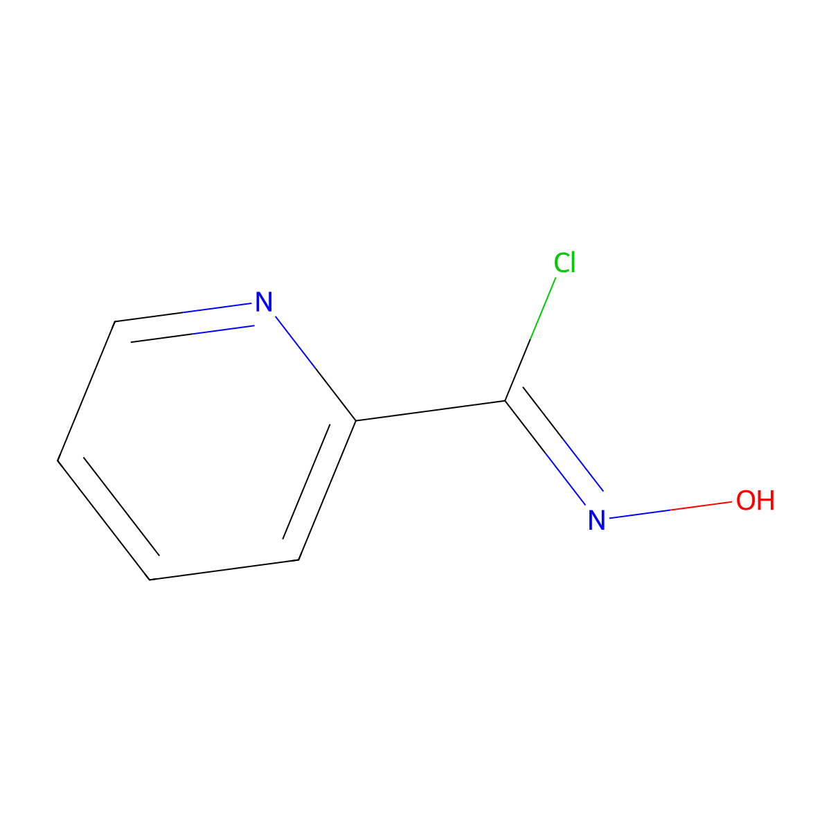 N-Hydroxypicolinimidoyl chloride molecular structure, CAS 69716-28-5