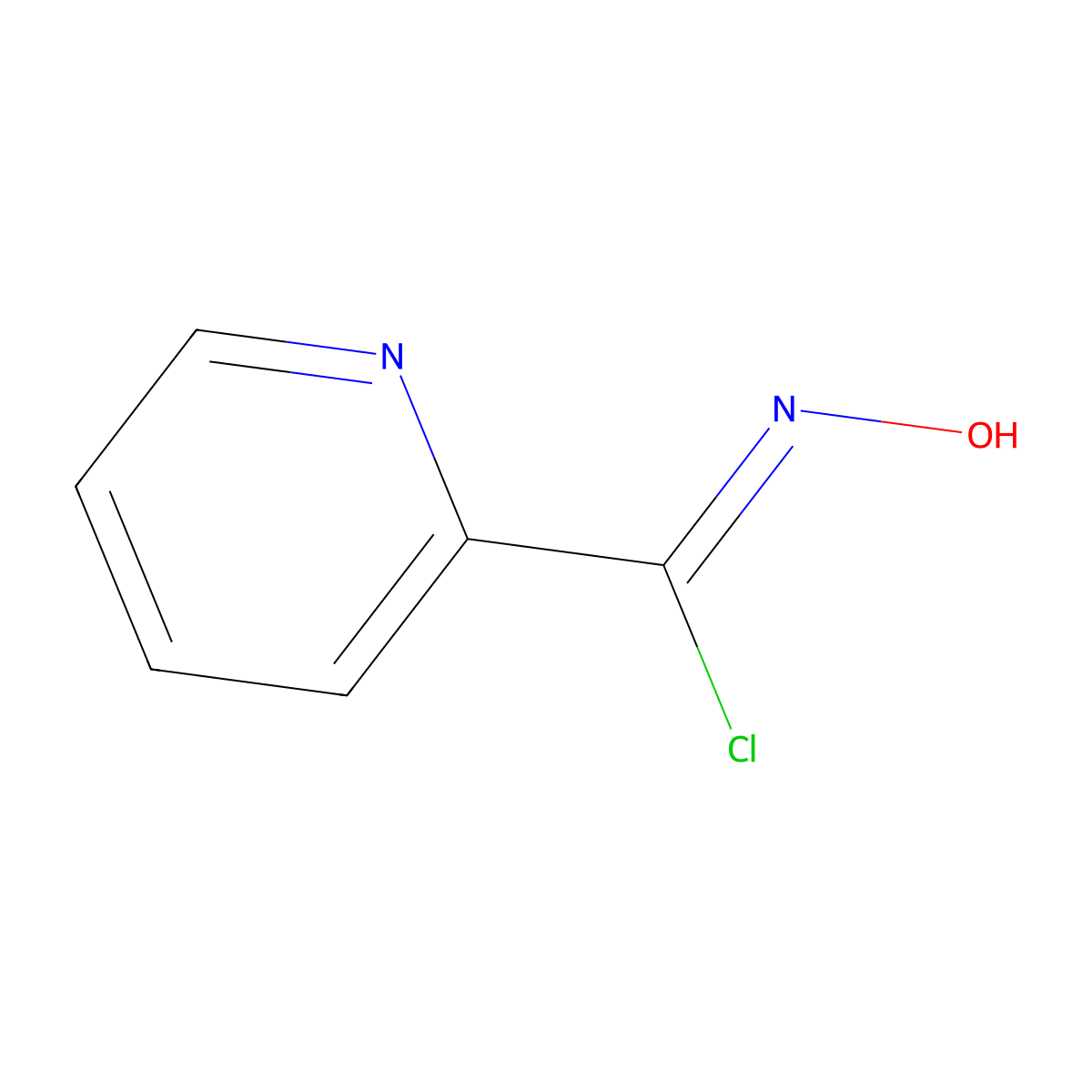 N-Hydroxypicolinimidoyl chloride molecular structure, CAS 69716-28-5