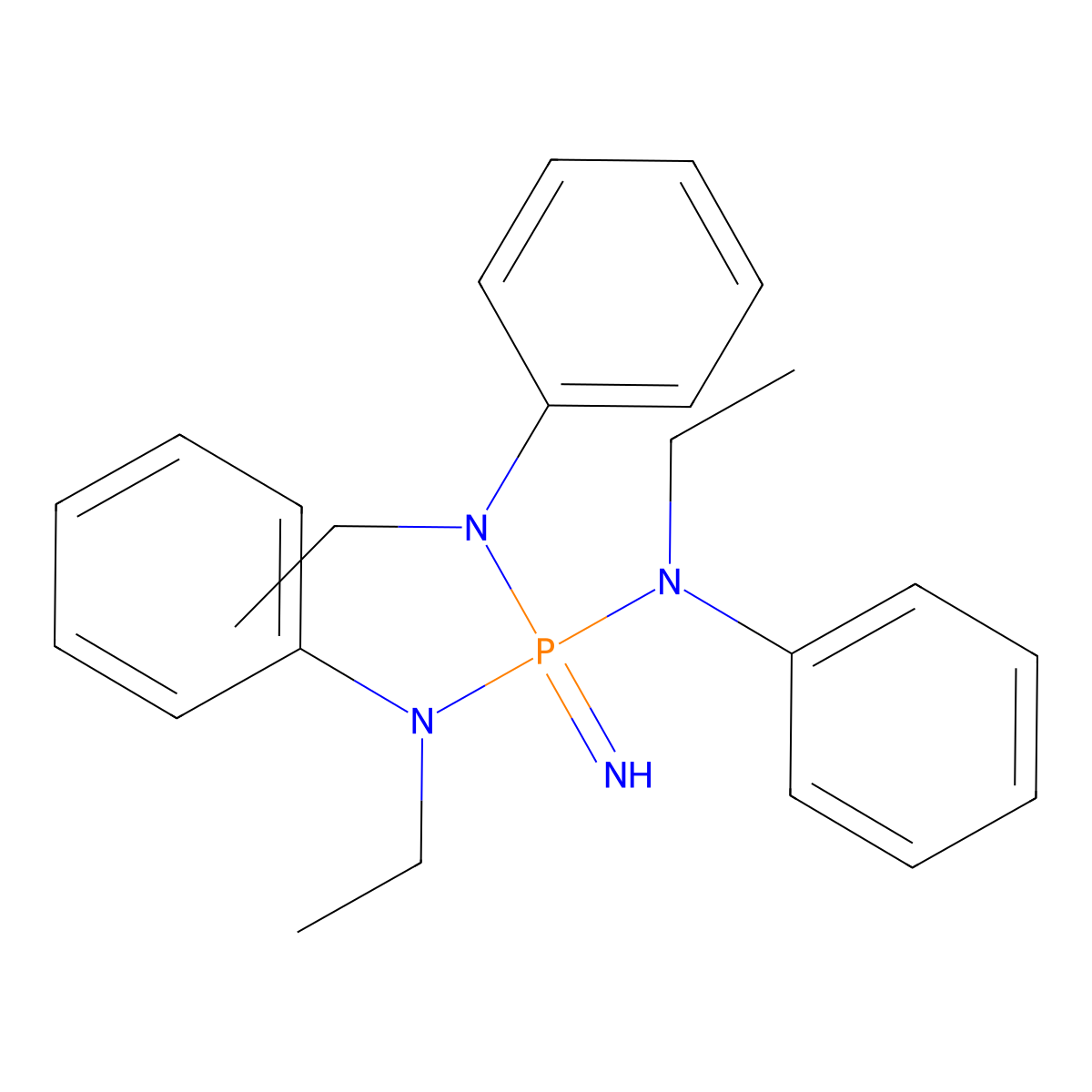 Phosphorimidic triamide, N,N',N''-triethyl-N,N',N''-triphenyl- molecular structure, CAS 69716-37-6