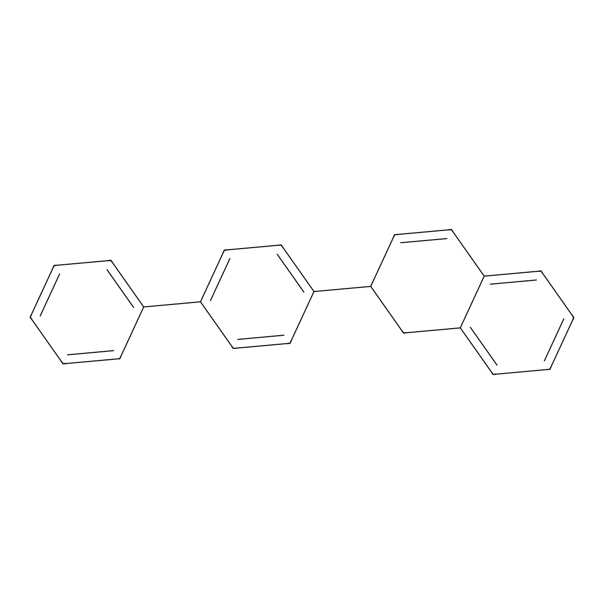 2-Biphenyl-4-yl-1,2-dihydronaphthalene molecular structure, CAS 69716-53-6