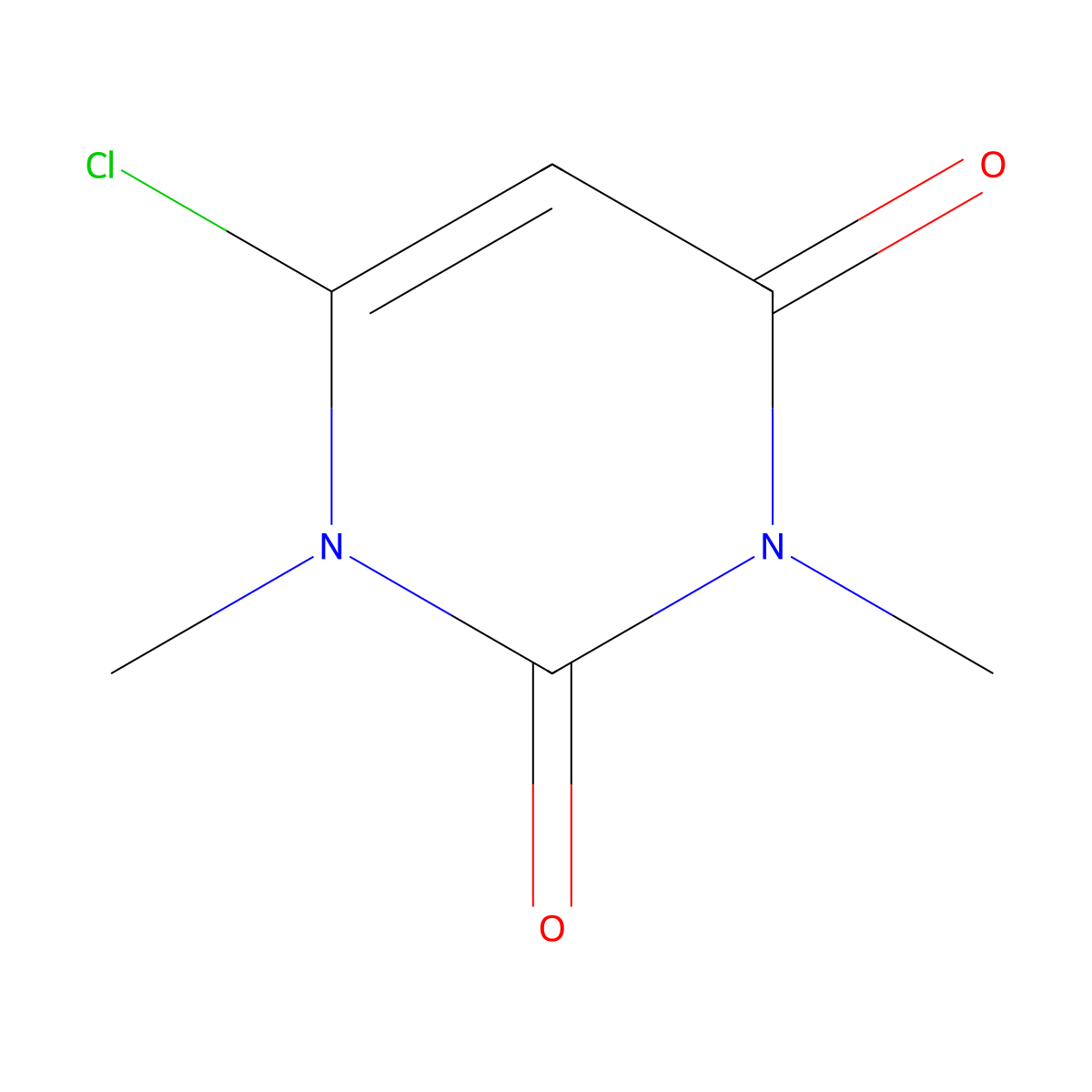 6-Chloro-1,3-dimethyl-2,4(1H,3H)-pyrimidinedione molecular structure, CAS 6972-27-6