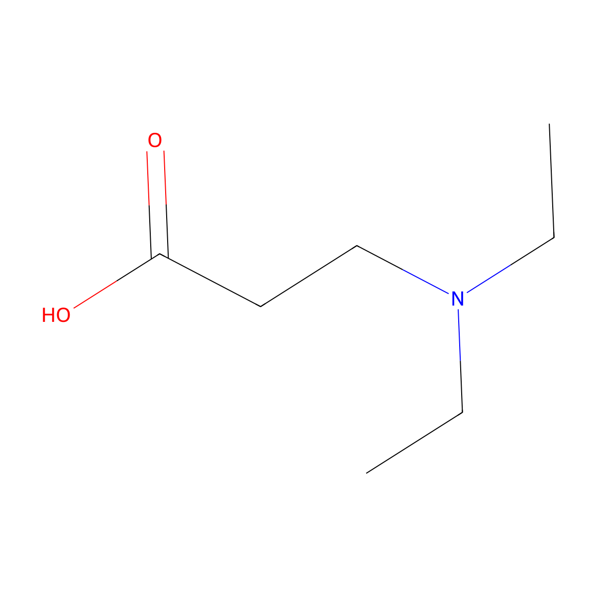 N,N-Diethyl-beta-alanine molecular structure, CAS 6972-41-4