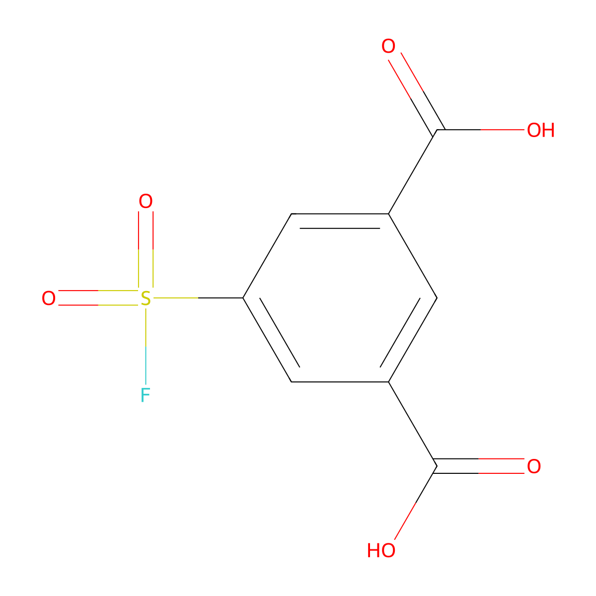 3,5-Dicarboxybenzenesulfonyl fluoride molecular structure, CAS 6972-44-7