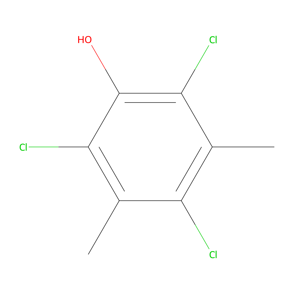 2,4,6-Trichloro-3,5-dimethylphenol molecular structure, CAS 6972-47-0