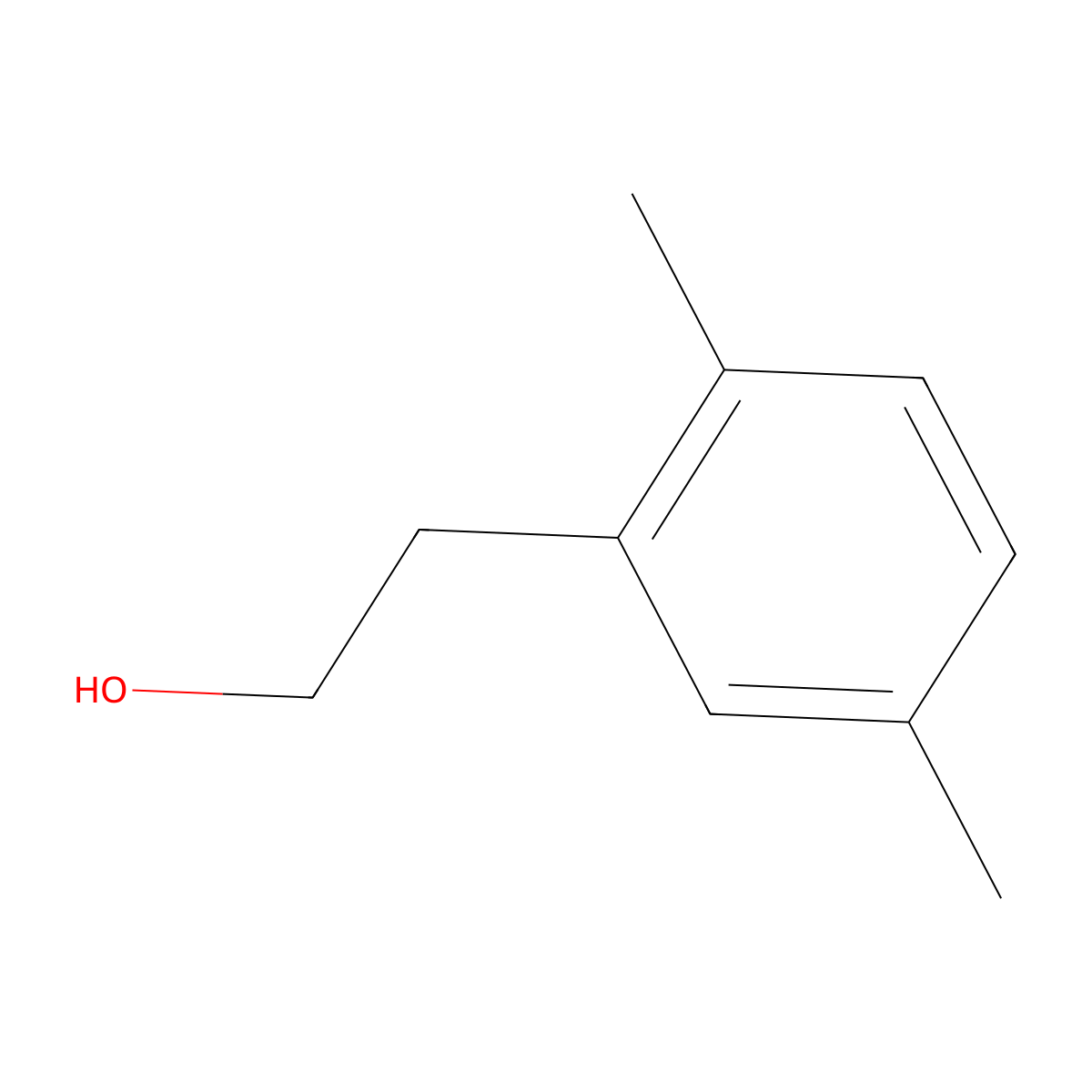 2,5-Dimethylphenethyl alcohol molecular structure, CAS 6972-51-6