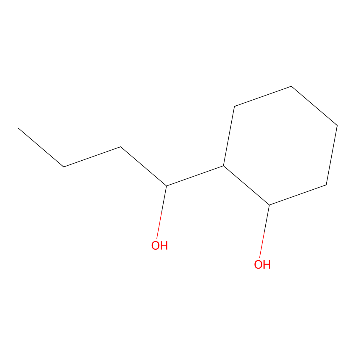 2-Hydroxy-alpha-propylcyclohexanemethanol molecular structure, CAS 6972-55-0