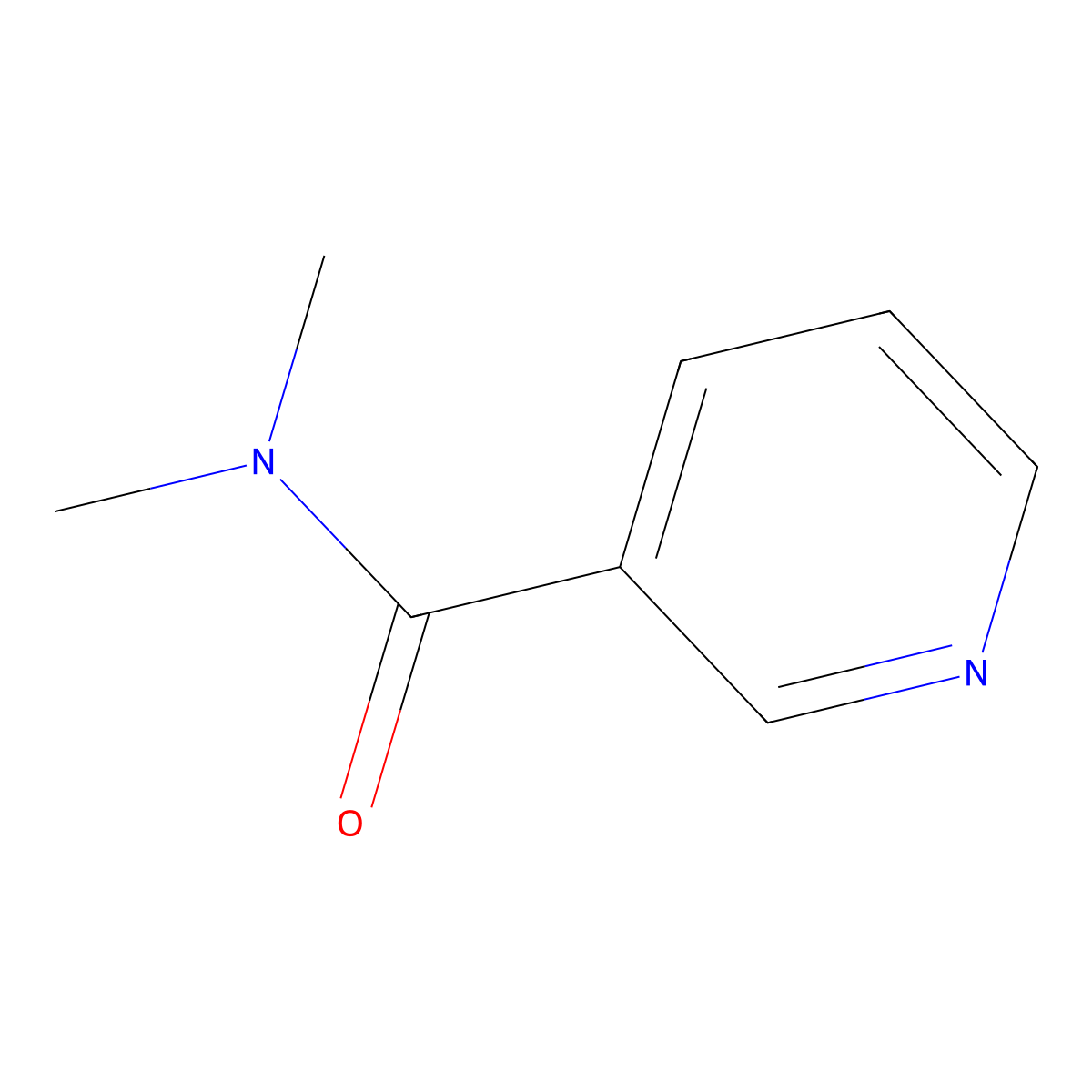 N,N-Dimethylnicotinamide molecular structure, CAS 6972-69-6