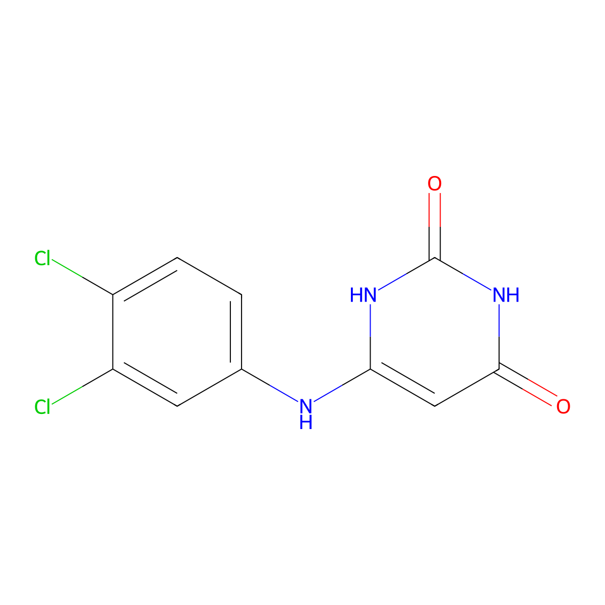 6-(3,4-dichloroanilino)-1H-pyrimidine-2,4-dione molecular structure, CAS 6972-74-3